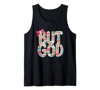 Pero Dios Floral Fe Inspiración Diseño Camiseta sin Mangas