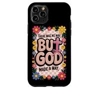 Pero Dios, Lazo Floral Cristiano Rosa, Adolescente, niñas, Escritura, Mujer Carcasa para iPhone 11 Pro