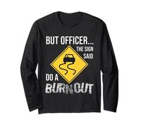 Pero el Oficial el Letrero Dijo Que hiciera un Coche Divertido Agotamiento Manga Larga