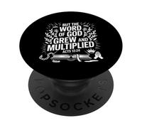 Pero la Palabra de Dios creció Hechos 12 Escrituras Diseño de Poder PopSockets PopGrip Adhesivo