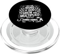 Pero la Palabra de Dios creció Hechos 12 Escrituras Diseño de Poder PopSockets PopGrip para MagSafe