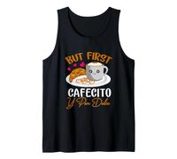 Pero Primero Cafecito Y Pan-Dulce Concha Amante del Café Mexicano Camiseta sin Mangas