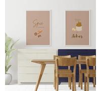 Pero primero, Chai Art Chai Guide Prints Pósteres de cocina Arte de pared Impresión Lienzo Pintura para sala de estar Decoración del hogar 60x90cm-2 piezas Sin marco