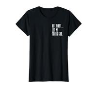Pero Primero déjame agradecer a Dios, Jesús Nunca Falla, Christian Camiseta gráfica económica, Mujer, Negro, XL