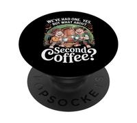Pero, ¿qué pasa con el segundo café - adicto al café PopSockets PopGrip Adhesivo