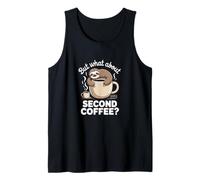 pero ¿qué pasa con el segundo café - amante del café perezoso Camiseta sin Mangas