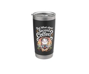 Pero ¿qué pasa con el segundo café - amante del café Vaso térmico de acero inoxidable de doble pared