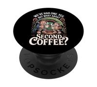 Pero, ¿qué pasa con el segundo café? Café divertido PopSockets PopGrip Adhesivo
