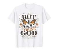 Pero sigo confiando en Dios, Christian Faith Butterfly Floral Camiseta