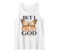 Pero Todavía Confío en Dios Fe Cristiana Mariposa Camiseta sin Mangas