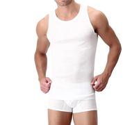 Perofil Camiseta sin mangas de hilo de Escocia, hombro ancho, 21101, talla 6, color blanco, Color blanco.