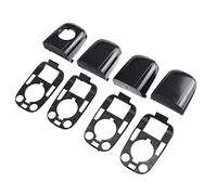 PeroFors 8Pcs Car Gloss Black Tapa De Manija De Puerta Izquierda Y Derecha para Peugeot 307 / C2 C3 2003-2009