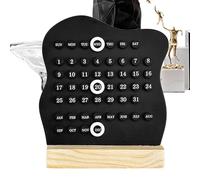 Perpetual Calendar - 5.91x1.57x6.69 Inches Perpetual Desktop Calendar Desk Decor,Stationery Supplies Month W ate Display, Aesthetic Cute Decor For Student Teacher