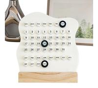 Perpetual Calendar,Daily Desktop Perpetual Desk Calendar - Modern Decor Month Week Date Display, Farmhouse Stationery Supplies for Home, Classroom, Hotel, Shop