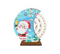 Perpetual Calendar Wood - Rhinestone Wooden Block, Handmade Art Kit, Desktop Stand, Everlasting Calendar | Aesthetic Table Display Decor for Office Dormitory School Apartment Hotel Home Classroom