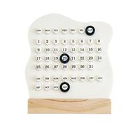 Perpetual Desk Calendar, Desktop Table Calendar Desk Accessories, Reusable Cute Decor Month Week Date Display, Aesthetic Stationery Supplies for Home, Classroom and Hotel, 15x4x17cm