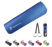 PERPETUAL Esterilla de Yoga y Pilates 10/15mm - Mat Antideslizante - Con Correa y Bolsa de Transporte - Colchoneta Gruesa y Plegable - Hombre/Mujer - Gimnasia, Fitness y Ejercicios - Gimnasio en Casa