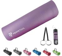 PERPETUAL Esterilla de Yoga y Pilates 10/15mm - Mat Antideslizante - Con Correa y Bolsa de Transporte - Colchoneta Gruesa y Plegable - Hombre/Mujer - Gimnasia, Fitness y Ejercicios - Gimnasio en Casa