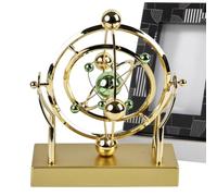 Perpetual Motion Machine - Newton Swing Ball Desktop Ornament | Electric Rotating Balance Sculpture, Science Inspired Decorative Display For Living Room Office Home Decor