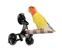 PERRA DE BIRD PIERCA con taza de succión, taza de succión fuerte perca de pájaros - Juguete de de percha para loro - Juguete de trepadora de rueda de molienda de cerámica para cacatúas, tortolitos, pe