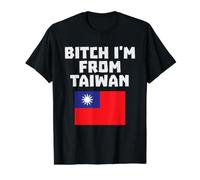 Perra Soy De Taiwán Divertido Asiático Taiwanés Taipéi Chino Camiseta gráfica económica, Hombre, Negro, M