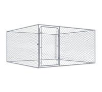 Perrera con laterales de alambre color Plateado