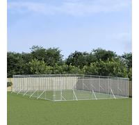 Perrera de Exterior Acero galvanizado Plateado 8x12x2 m, ShGaxin Parque para Perros, Valla Perros, Corralito para Perros, Parque para Perros Cachorros, Corral Perro, Vallado para Perros