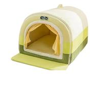 Perrera para perros de otoño e invierno con cajón de rejilla para perros grandes y grandes, para dormir profundamente, para gatos (estilo-q, L, 55 x 43 x 40 cm)