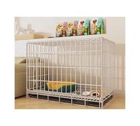 Perrera para Perros Dog Cage For Small Dogs Indoor Medium Folding with Toilet Pet Special Kennel(Blanco,Medio)