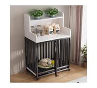 Perrera para Perros Dog Cage Medium and Large Household Indoor with Toilet Pet Storage Luxury Bold Kennel House(C)