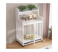 Perrera para Perros Dog Cage Medium and Large Household Indoor with Toilet Pet Storage Luxury Bold Kennel House(B)