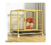 Perrera para Perros Dog Cage Medium Small Household Indoor Pet Supplies(Yellow)
