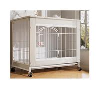 Perrera para Perros Dog Cage Wooden Pet Small Fence Home Indoor with Toilet Villa Kennel(A)
