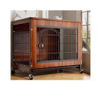 Perrera para Perros Dog Cage Wooden Pet Small Fence Home Indoor with Toilet Villa Kennel(B)