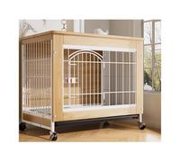 Perrera para Perros Dog Cage Wooden Pet Small Fence Home Indoor with Toilet Villa Kennel(C)