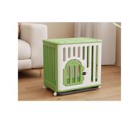 Perrera para Perros Indoor Household Dog Kennel Pet Cage Villa(Green White,Pequeño)