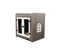 Perrera para Perros Jaula for Cachorros, Perro pequeño, Mediano, Jaula for Perros, Villa Interior, Exquisita for, Perrera for Mascotas con Inodoro(Grey,Pequeño)