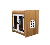 Perrera para Perros Jaula for Cachorros, Perro pequeño, Mediano, Jaula for Perros, Villa Interior, Exquisita for, Perrera for Mascotas con Inodoro(Yellow,Grande)