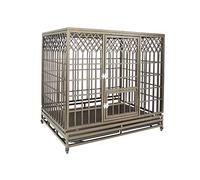 Perrera para Perros Jaula for Perros Mediana y Grande Golden Retriever Alaska, Jaula Plegable for Mascotas de Interior Acero galvanizado Inoxidable(S)
