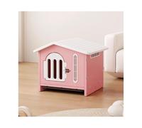 Perrera para Perros Outdoor Four Seasons Universal Winter Warm Detachable and Washable Dog House Villa Kennel Cage(Pink)