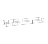 Perrera Plateada 16 m² acero, JUDYY Parque para Perros, Jaula para Perros, Casa para Perros, Valla Perros, Corralito para Perros, Cercado para Perros, Corral para Perros - 3082124
