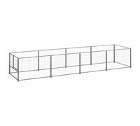 Perrera Plateada 4 m² Acero, Xichuzi Parque para Perros, Jaula para Perros, Casa para Perros, Valla Perros, Corralito para Perros, Cercado para Perros, Corral para Perros