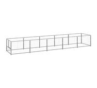 Perrera Plateada 5 m² Acero, Chaduof Parque para Perros, Jaula para Perros, Casa para Perros, Valla Perros, Corralito para Perros, Cercado para Perros, Corral para Perros