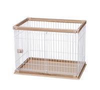 Perreras Jaula para Perros Gran Espacio Interior Casa para Gatos Hogar Perros pequeños y medianos Valla para Perros Mascotas Fácil de Montar Fácil de Limpiar (Blanco 120x66,5x55,5 cm)