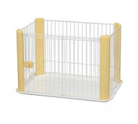 Perreras Valla para Mascotas Perros pequeños y medianos Jaula doméstica Interior Anillo de protección de Aislamiento Fácil de Limpiar Fácil de Instalar (Amarillo 92x63x60cm)
