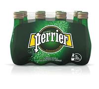 Perrier Agua mineral natural carbonatada - 8 botellas de cristal de 20 cl