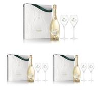 Perrier Jouët Blanc de Blancs Champagne con Estuche y dos copas de regalo - 750 ml (Paquete de 3)