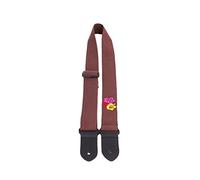 Perri's Leathers CWS15EMB-7109 Cotton Ukulele Strap with Embroidered Design- 1.5", Hibiscus