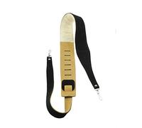 Perri's Leathers Ltd. - 1 Correa para Banjo - Acolchado de Piel de Oveja - Cuero - Longitud Ajustable - Negro - BJ-STRP-6695