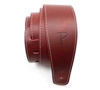 Perri's Leathers Ltd. - Correa de guitarra - Cuero de béisbol (serie) - Rojo - Ajustable - Para guitarras acústicas/bajas/eléctricas - Fabricada en Canadá (SP25S-7163)